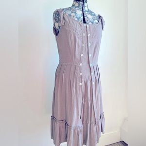 3/$25 Vintage Linen Cottagecore Dress Adjustable Shoulder Straps Sz L-XL